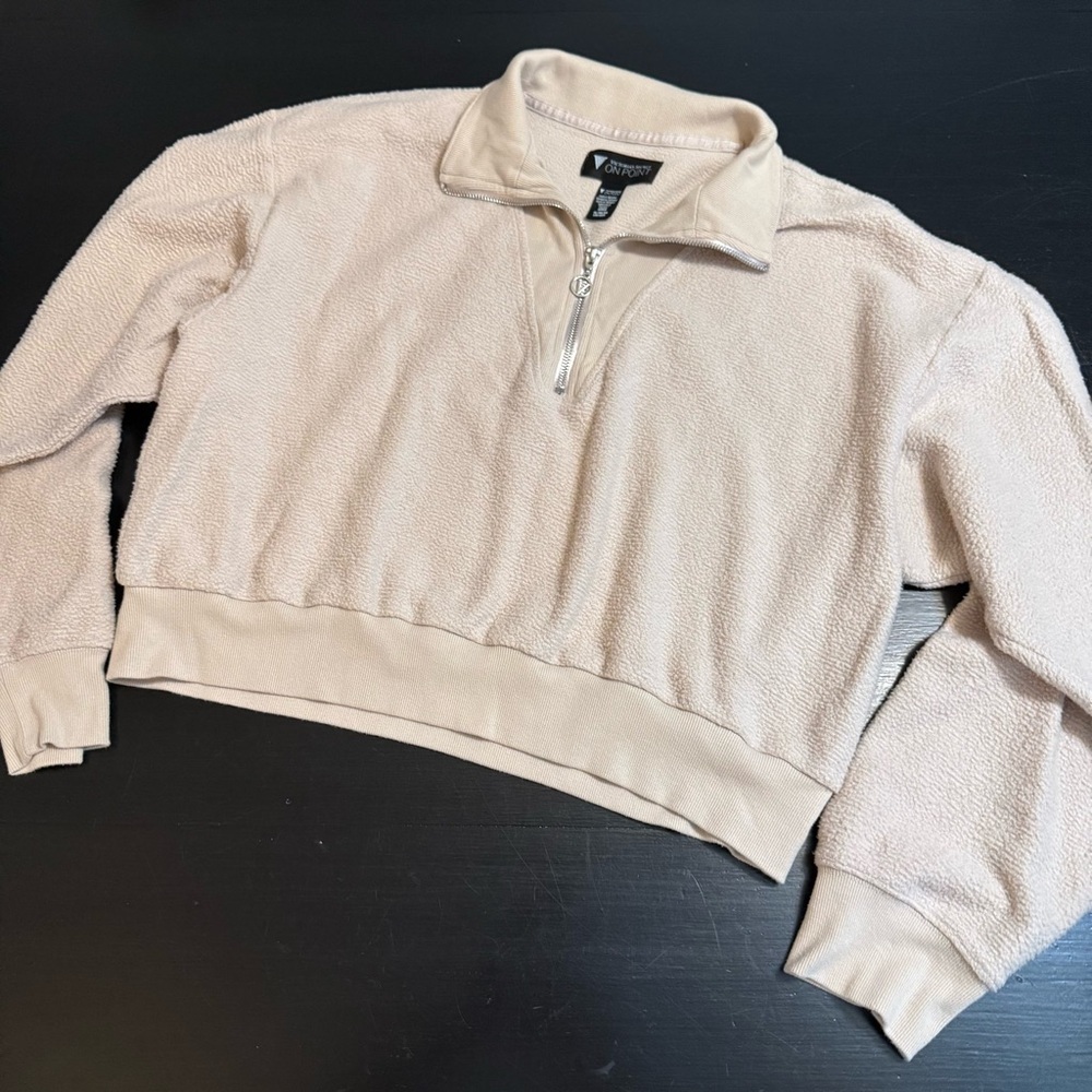 Victoria's Secret Beige crop sweatshirt